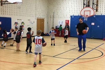 Justin Weiss coaching 2nd Grade SYA Basketball