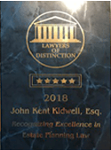 Lawyers Of Distinction | 2018 | John Kent Kidwell, Esq.